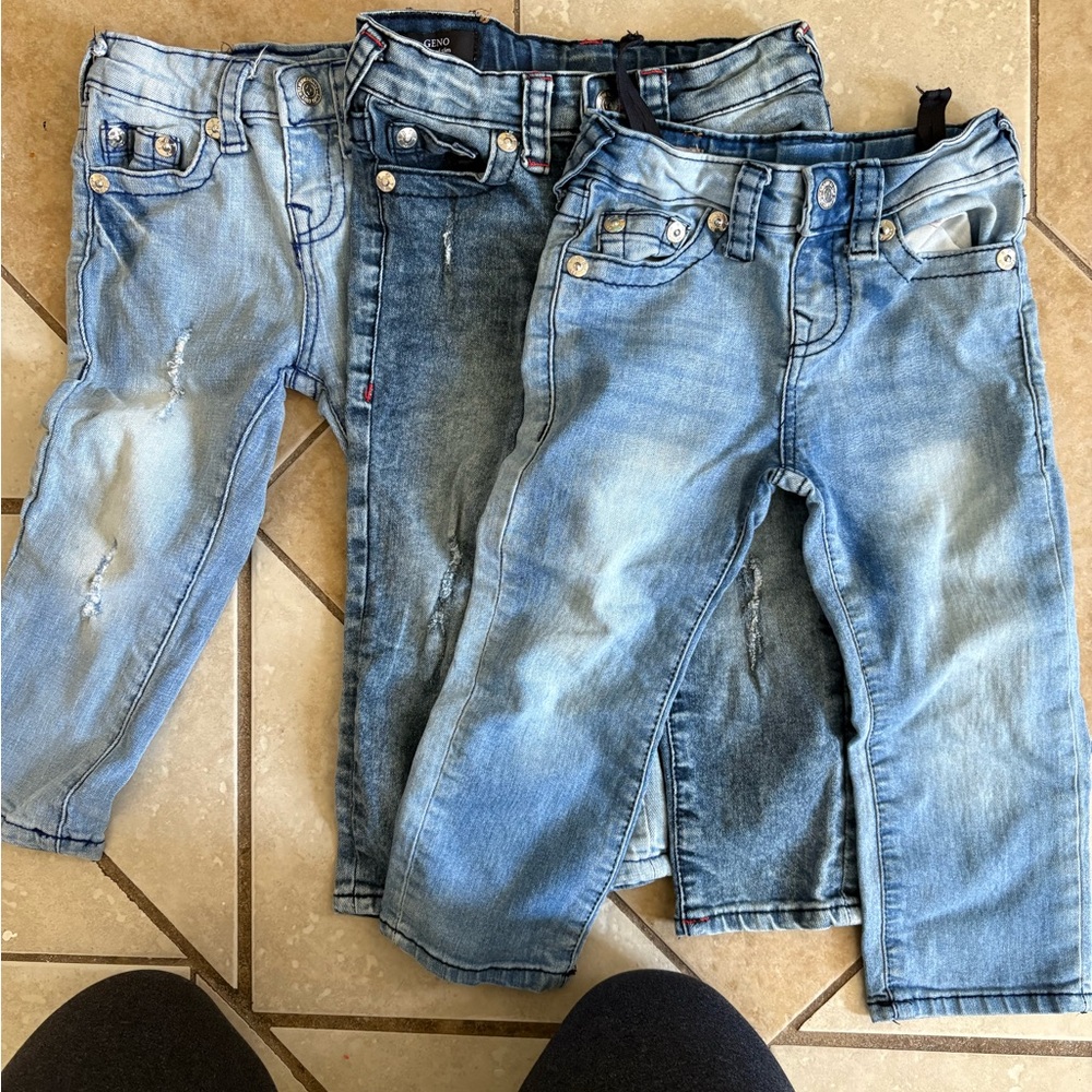True Religion Kids Denim Jeans Trio